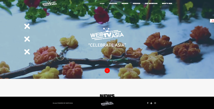 WebTV Asia Landing Page